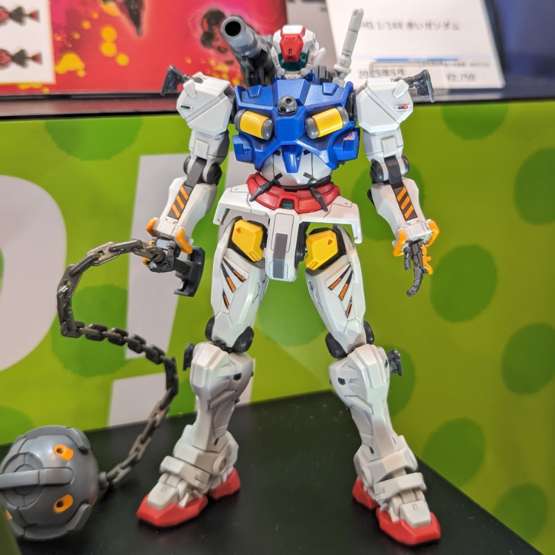 HG 1/144 セイラ専用軽キャノン(GQ)の塗装完成見本を展示（静岡ホビー
