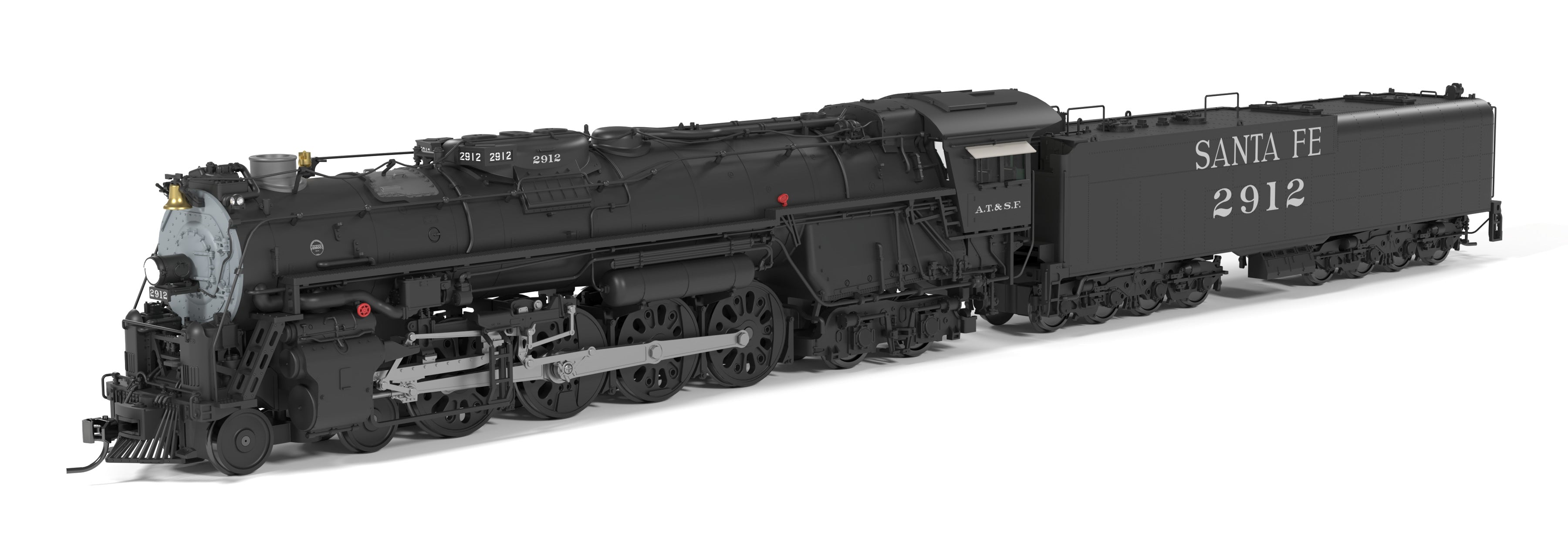 10104 ATSF Class 2900 4-8-4, #2921, As-Built Appearance, Paragon4 Soun