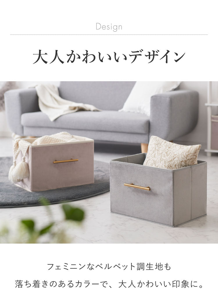 デザインストレージボックス 2個セット 収納 幅38cm 折りたたみ