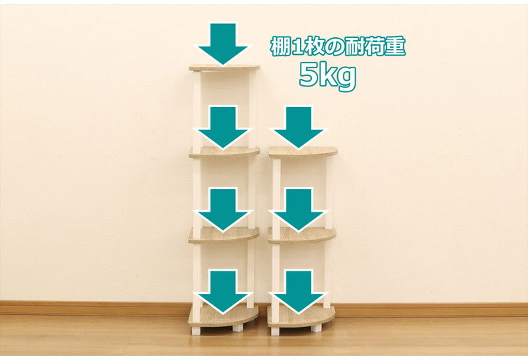 コーナーラック3段 三段 ラック オープンラック 収納 収納ラック 角