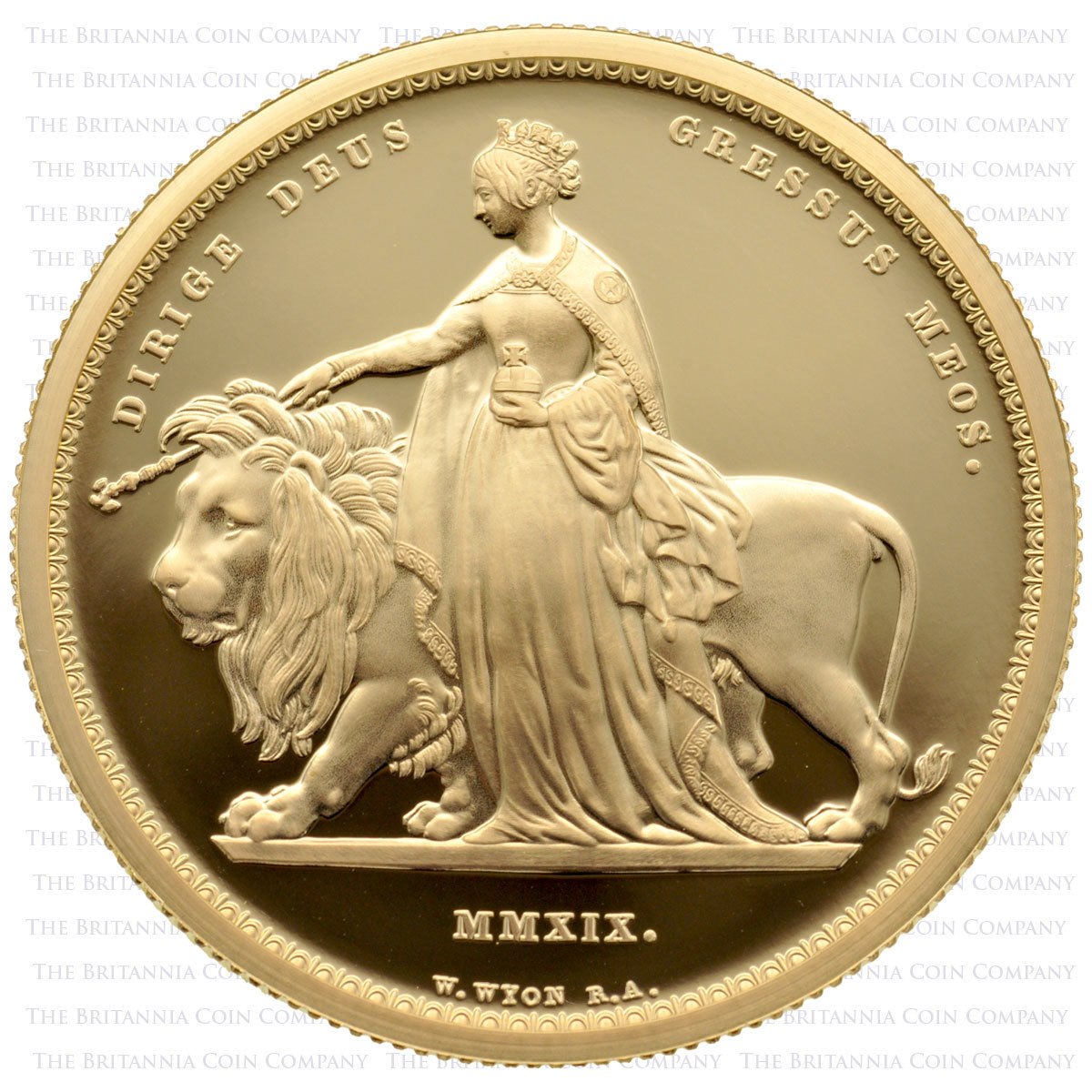 Gold Proof 5oz 2019 Una And The Lion : Royal Mint | The Britannia