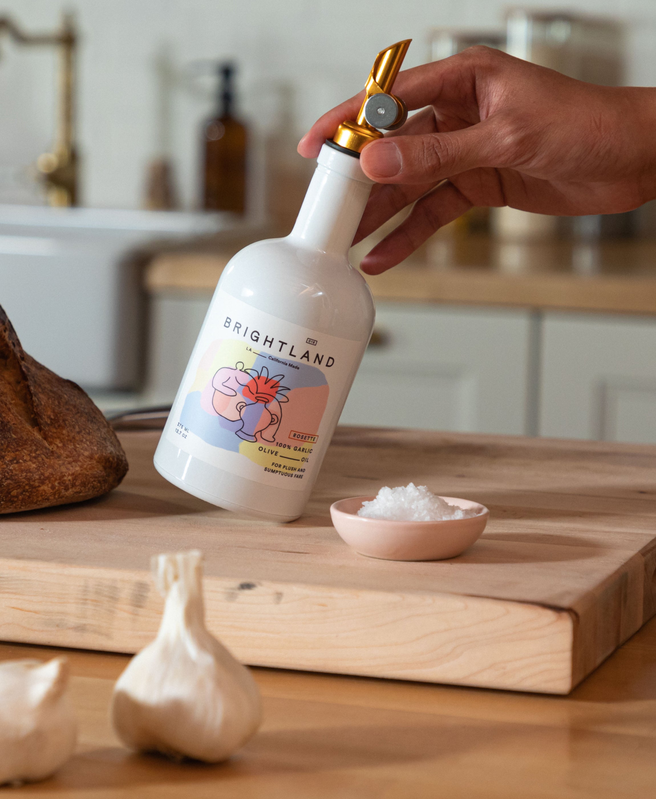 Rosette Garlic Flavored Olive Oil | Brightland