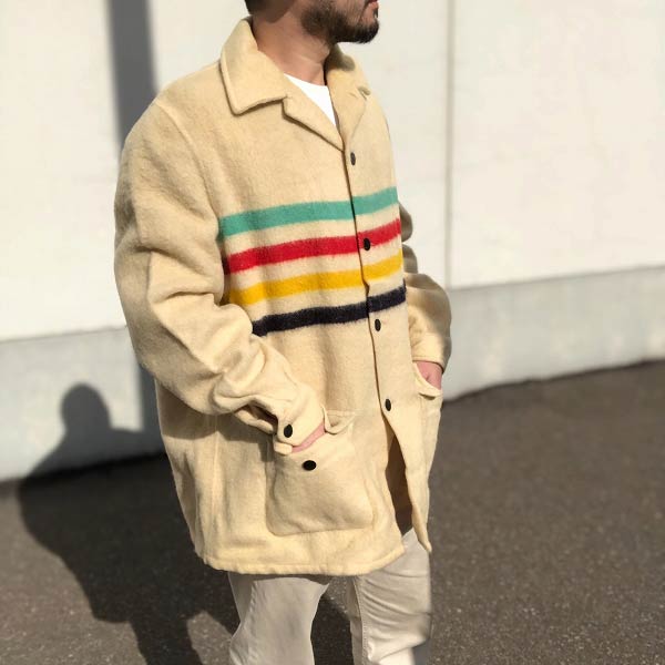 希少/50's/ビンテージ/HUDSON'S BAY/ハドソンベイ/ボーダー