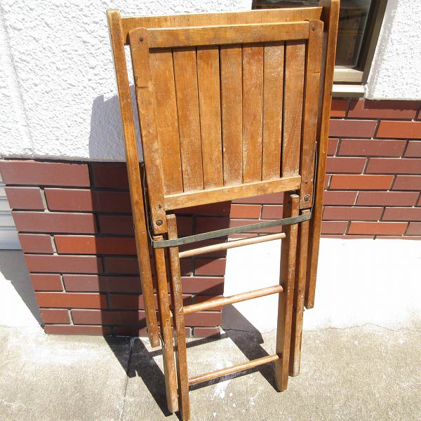 アンティーク/USA製/SIMMONS/シモンズ/ウッド/フォールディング チェア