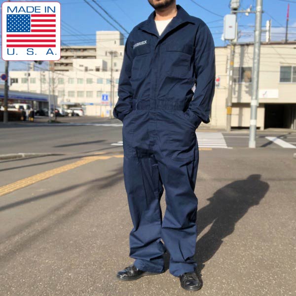 米軍/US NAVY/カバーオール/つなぎ/紺系【42XL】実物/米海軍