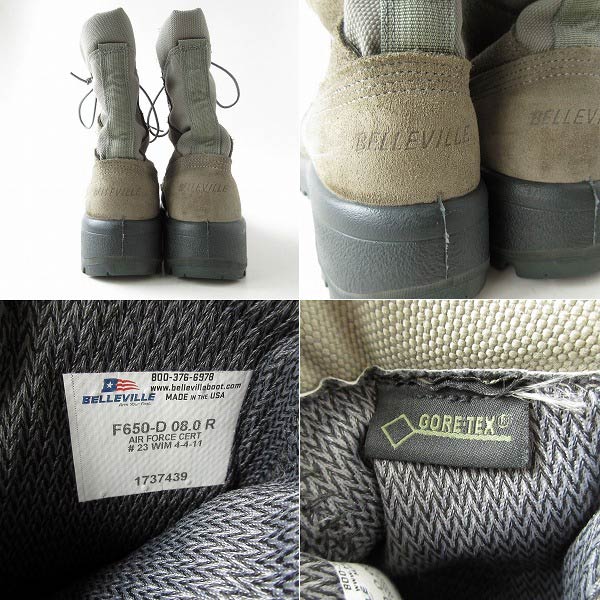 USA製/BELLEVILLE/米軍/USAF/レザー×ゴアテックス/ミリタリーブーツ