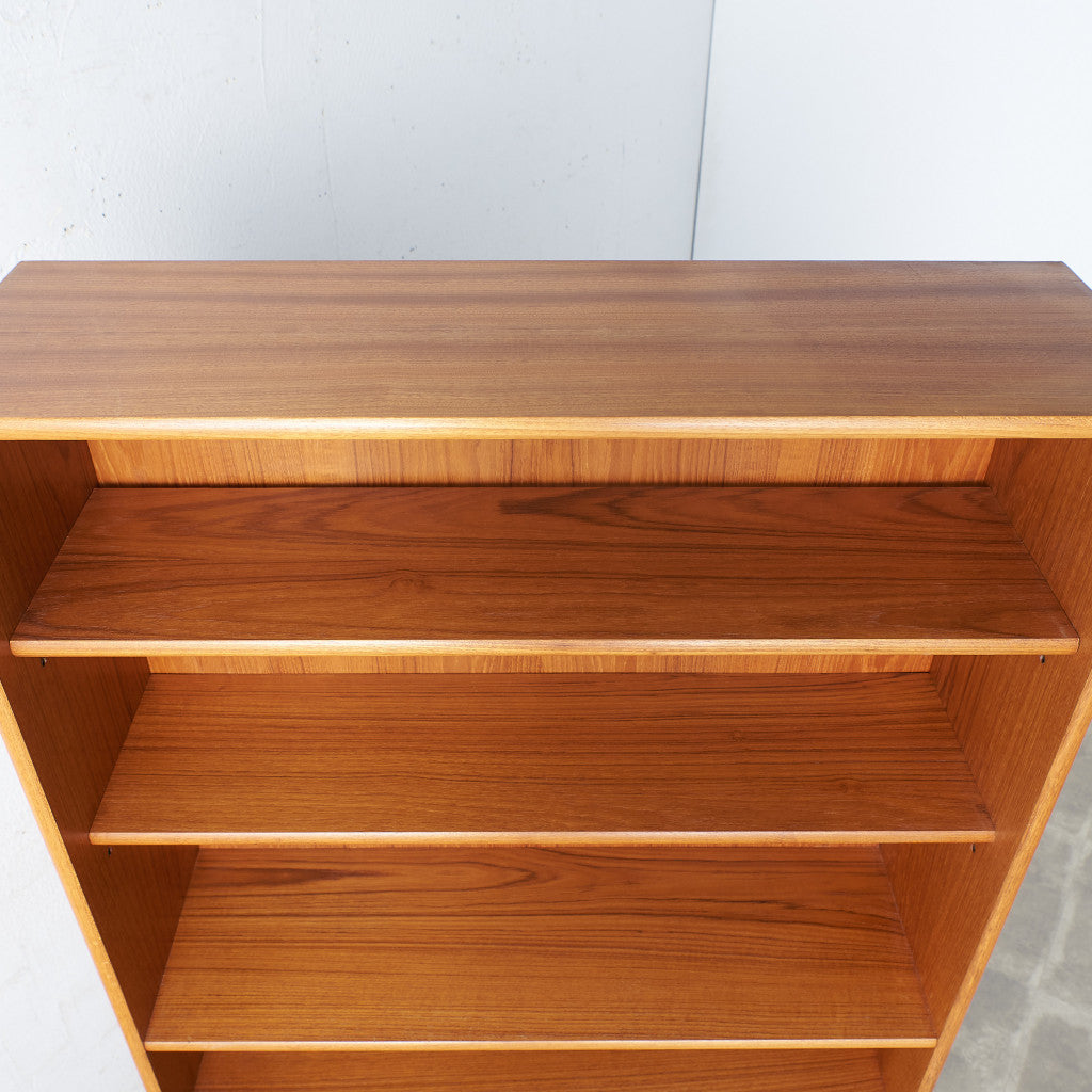 64346]イギリス ヴィンテージ ブック シェルフ 木製 チーク 飾り棚