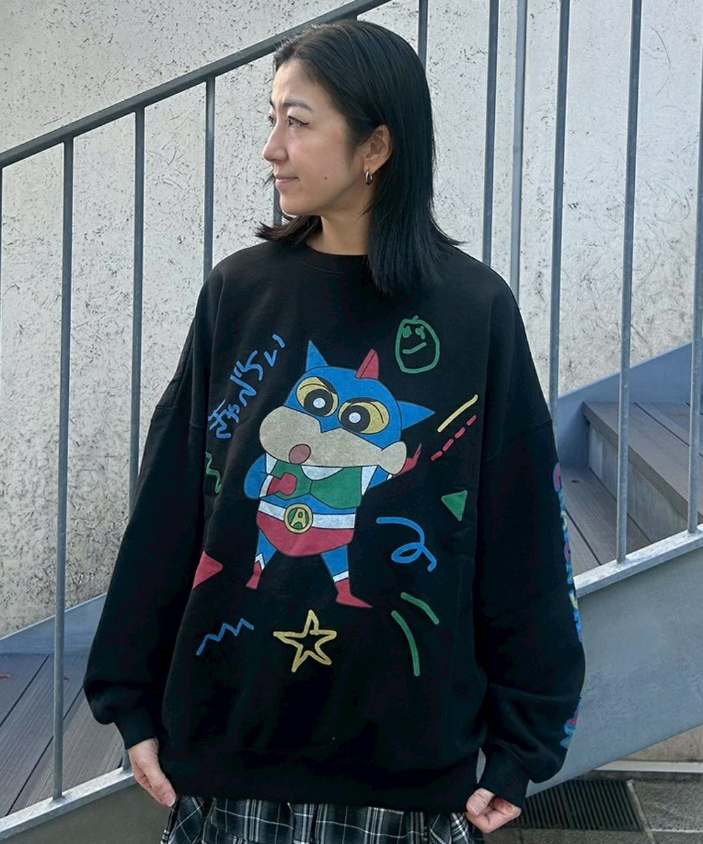 クレヨンしんちゃん】しんのすけ ラクガキ SWEAT | Candy Stripper