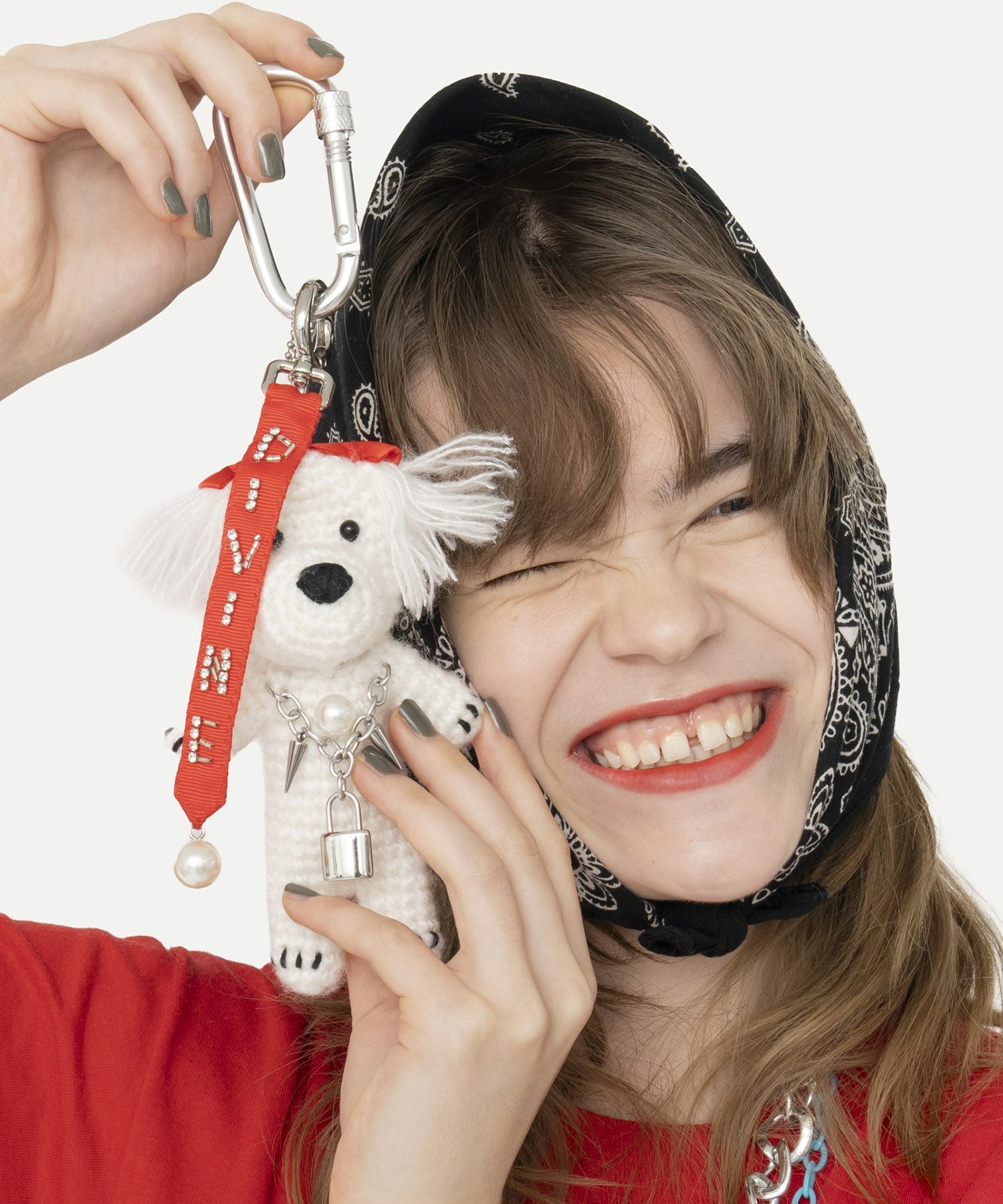 HEY! Mrs ROSE(ヘイ！ミセスローズ)Crochet Dog LipCharm | CASSELINI