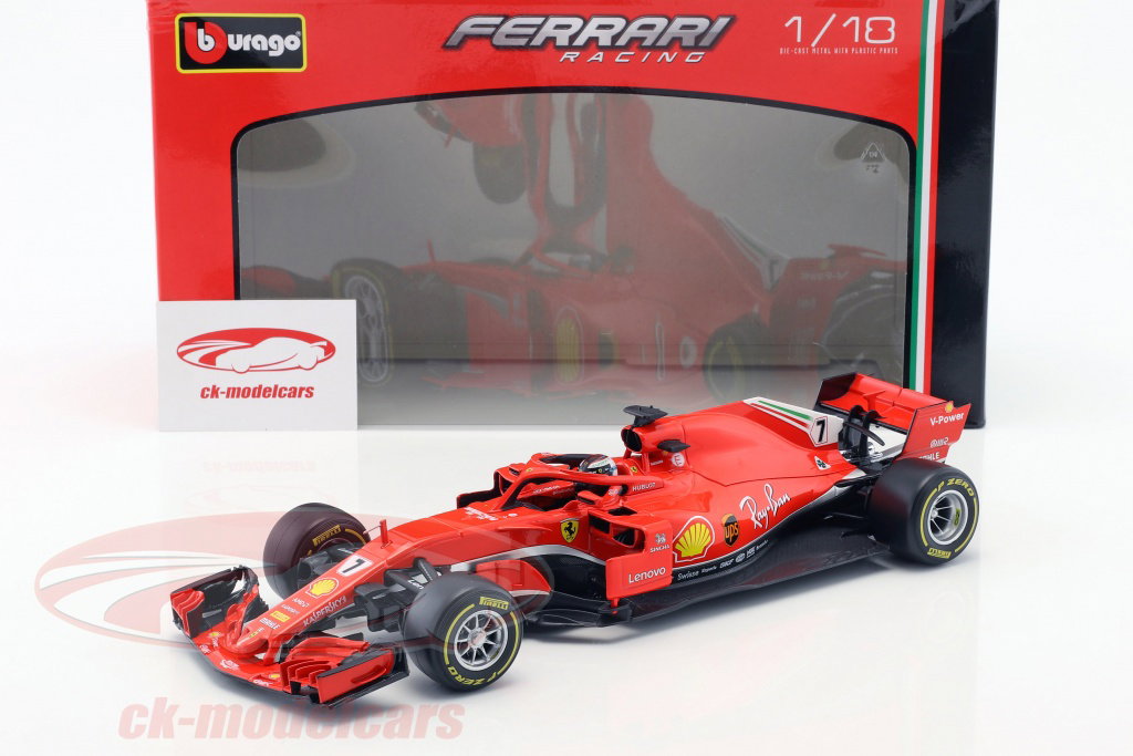 Bburago 1:18 Kimi Räikkönen Ferrari SF71H #7 formula 1 2018 18