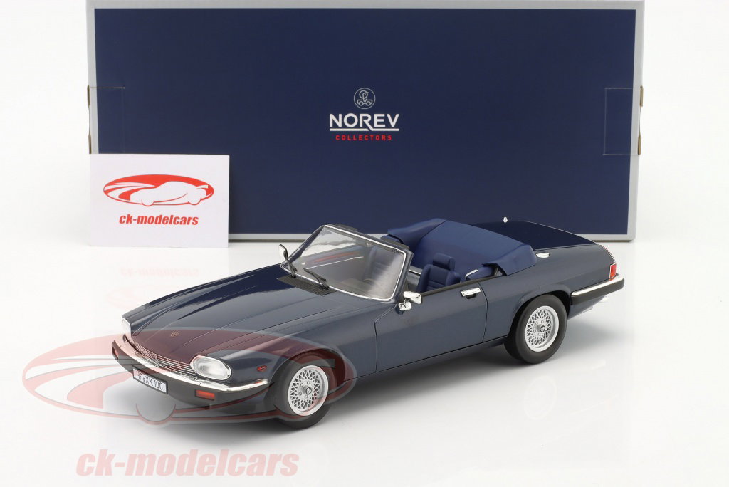 Norev 1:18 Jaguar XJ-S Convertible year 1988 blue metallic 182636