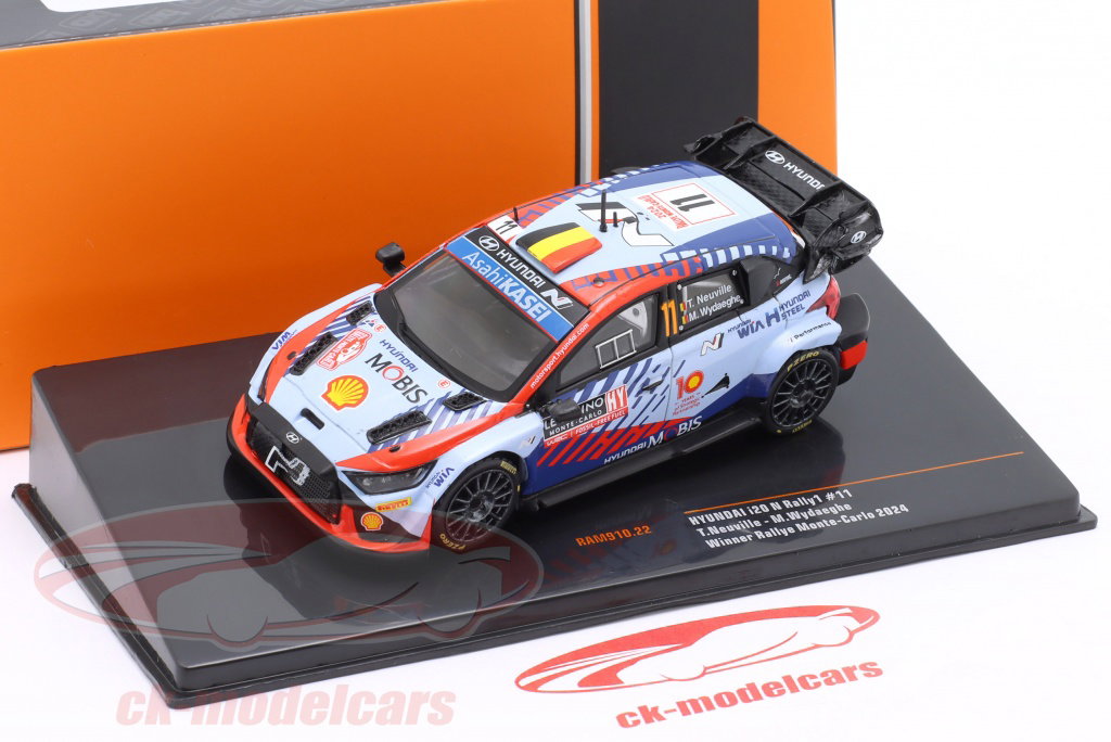 Ixo 1:43 Hyundai i20 N Rally1 Hybrid #11 Winner Rallye Monte Carlo