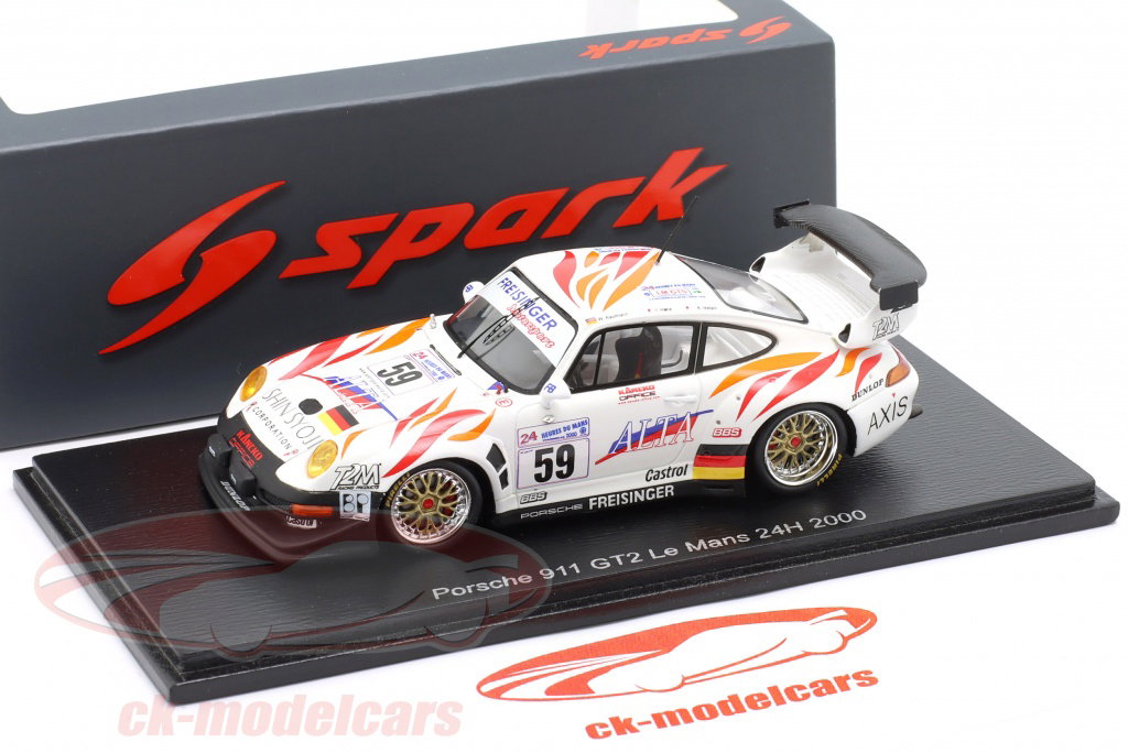 Spark 1:43 Porsche 911 GT2 R #59 24h LeMans 2000 Kaufmann, Hane