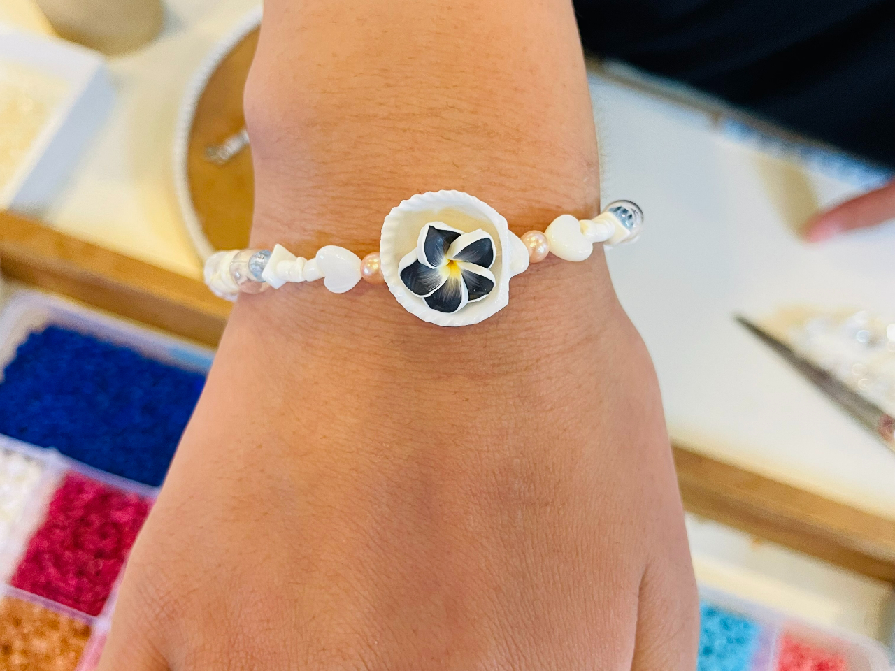 沖縄 宮古島】海宝館の貝細工体験『ブレスレット』おひとり様1250円