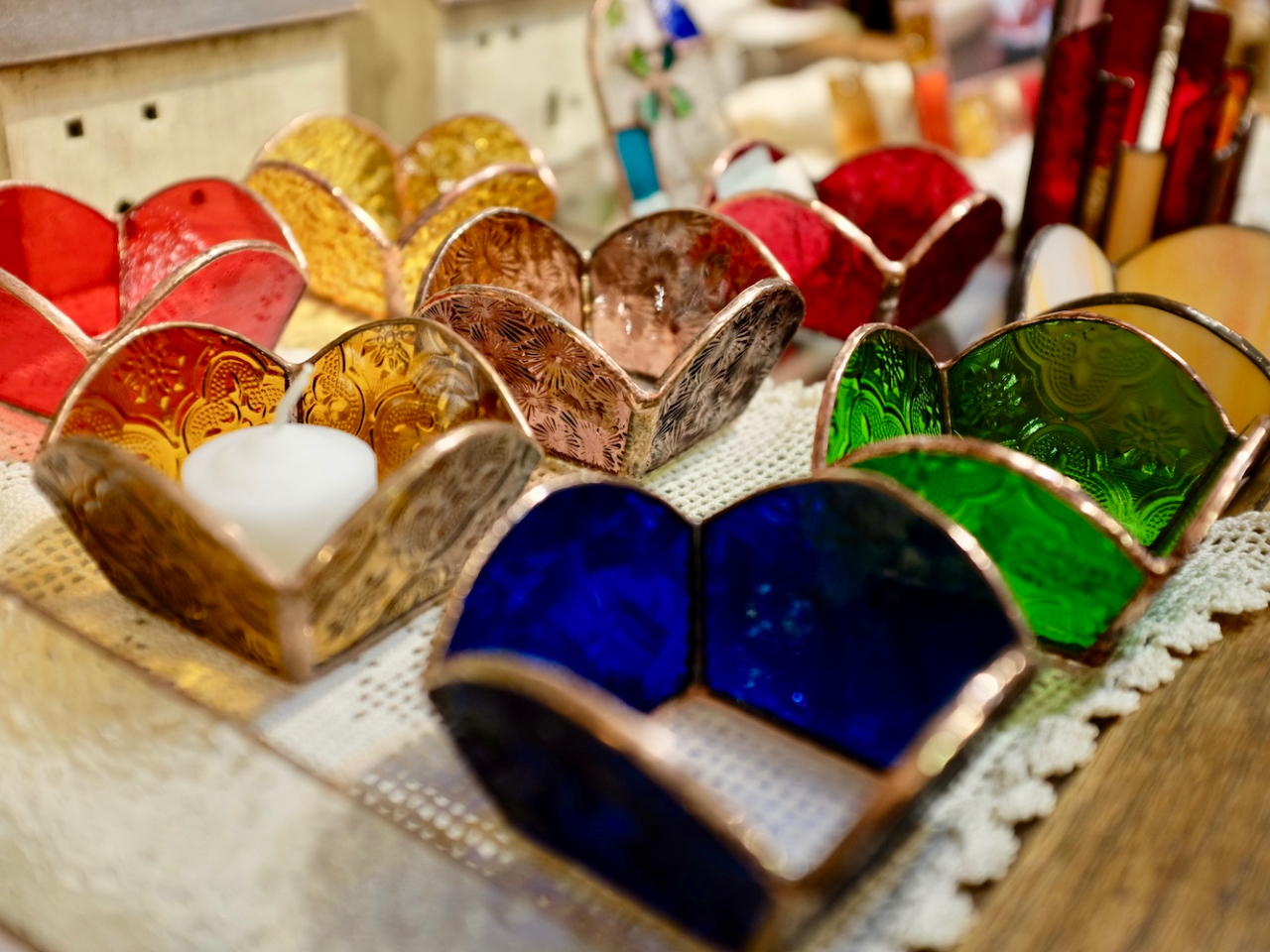 ステンドグラス＞【神奈川×ガラス細工作り♪】オーナメント