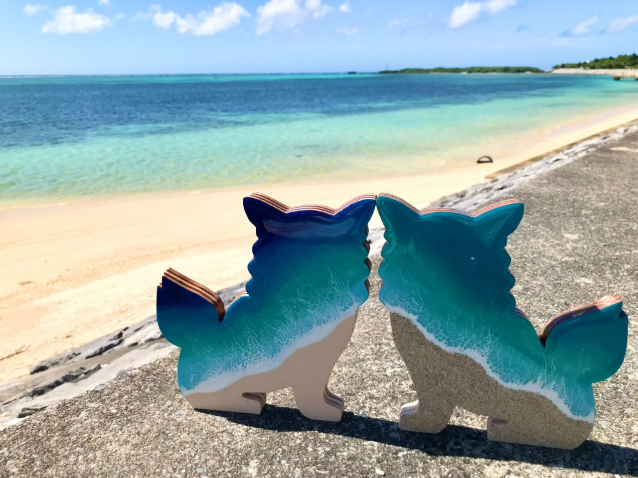 じゃらん限定】海のレジンアート体験！大好評！沖縄シーサー『1体