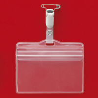 バンドクリップ＆安全ピン付名札 チャック式 5組 HEROES オリジナル