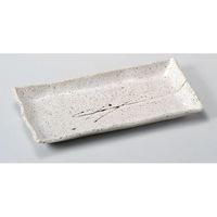 アースモス 美濃焼 長角皿（大） 黒備前櫛目長角盛皿 (3個入)（直送品