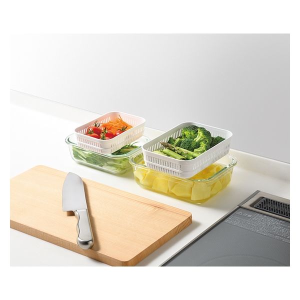 和平フレイズ マジカリーノ 耐熱ガラス角型容器セットL RE-7363 1個