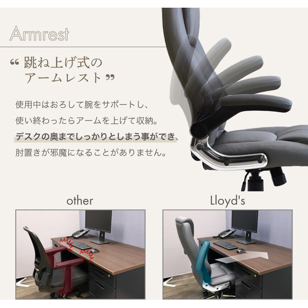 Netforce オフィスチェア 肘付 エグゼクティブチェア 事務椅子