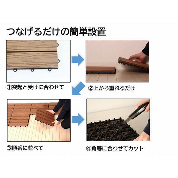 谷村実業株式会社 WPCデッキパネル 9枚組 ホワイト TAN-175-9(WH) 1個