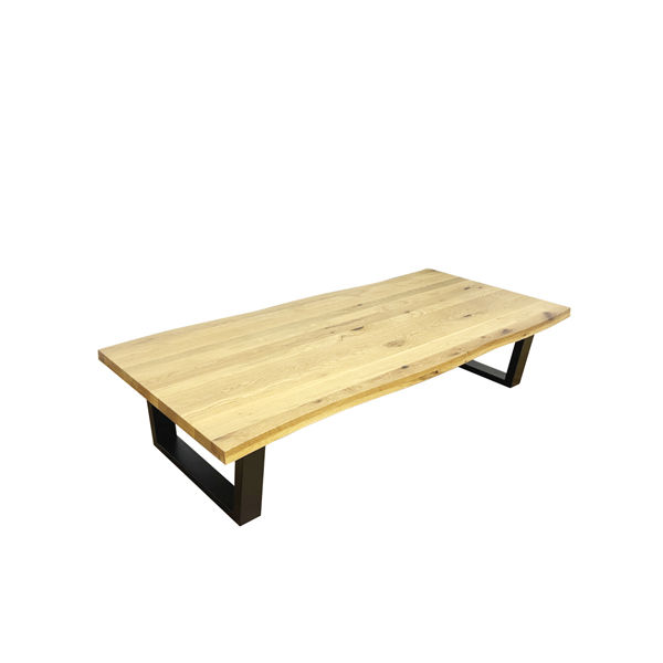 軒先渡し】後藤家具物産 座卓テーブル オーク無垢材 幅1800×奥行850×高