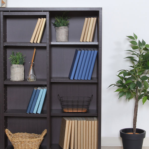 ダブルスライドラック DS9090BR ダークブラウン 幅890×奥行290×高さ