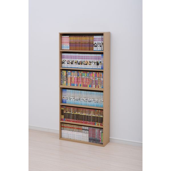 山善 YAMAZEN 本棚 文庫本ラック 幅590×奥行170×高さ1340mm クラフト
