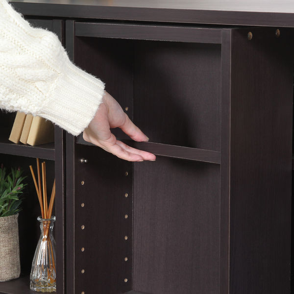 ダブルスライドラック DS9090BR ダークブラウン 幅890×奥行290×高さ