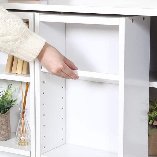 ダブルスライドラック DS9090WH ホワイト 幅890×奥行290×高さ890mm