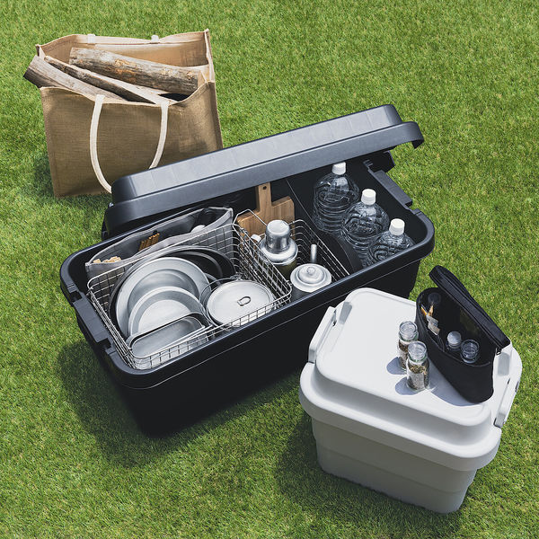 無印良品 ポリプロピレン頑丈収納ボックス ダークグレー 特大 約幅78