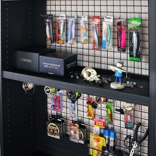 白井産業 ペスカレージ 釣り具収納 ワイヤーネットラック 幅800×奥行