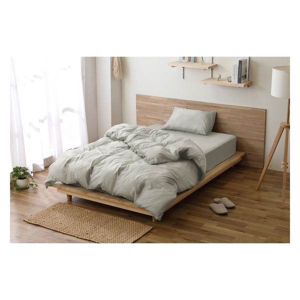 アイリスオーヤマ 掛け布団カバー ダブル D 丸洗い シャンブレー生地