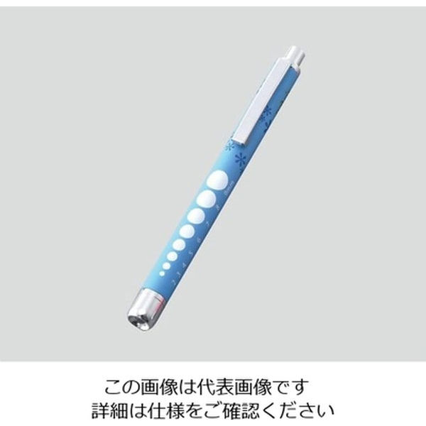 アズワン ラバー調ソフトLEDペンライト(ロング) ブルー 1本 8-9555-01