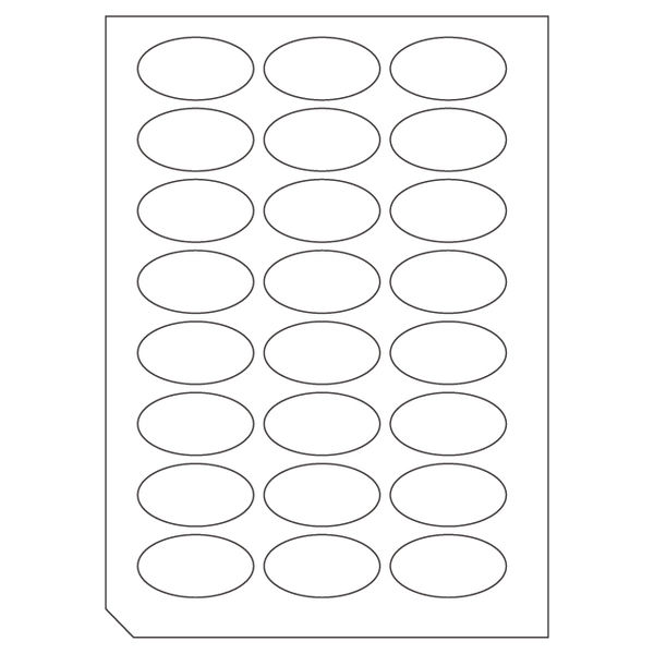 ヘッズ オリジナル楕円無地シールシート-1 ORI-1S 1セット(1パック(20