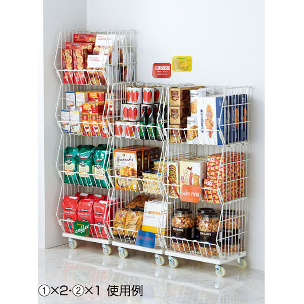 ストア・エキスプレス ジャンブルバスケット強化型 スリムタイプ 白 3