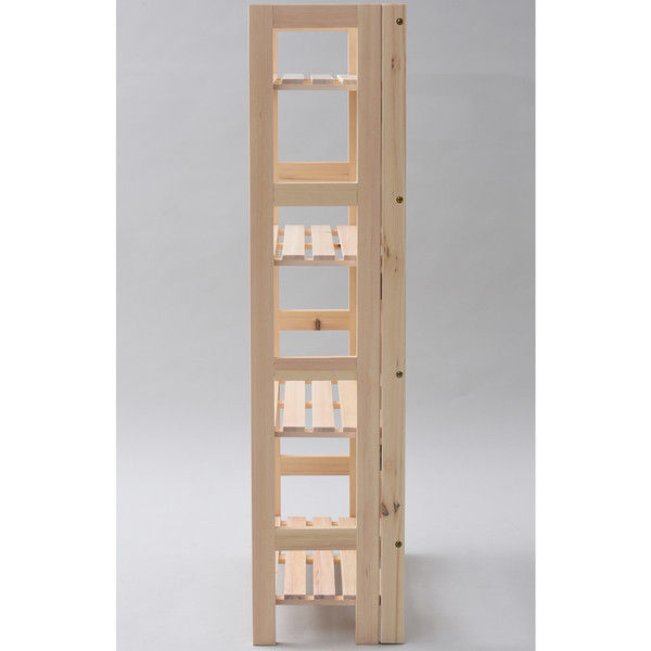 YAMAZEN（山善） 天然木パタパタラック4段 ナチュラル 幅600×奥行260