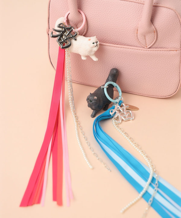 mmts（マミタス）猫リボン チャーム（財布・小物 キーホルダー）通販