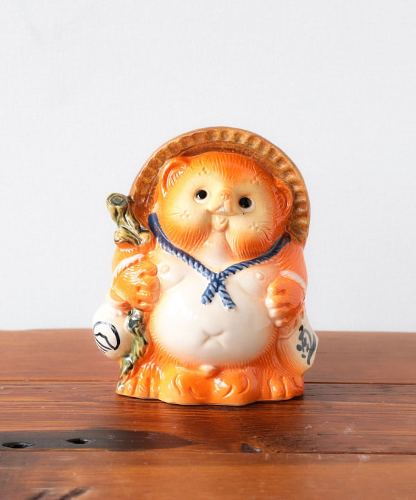 BEAMS JAPAN（ビームス ジャパン）【別注】信楽焼 たぬき 橙 中