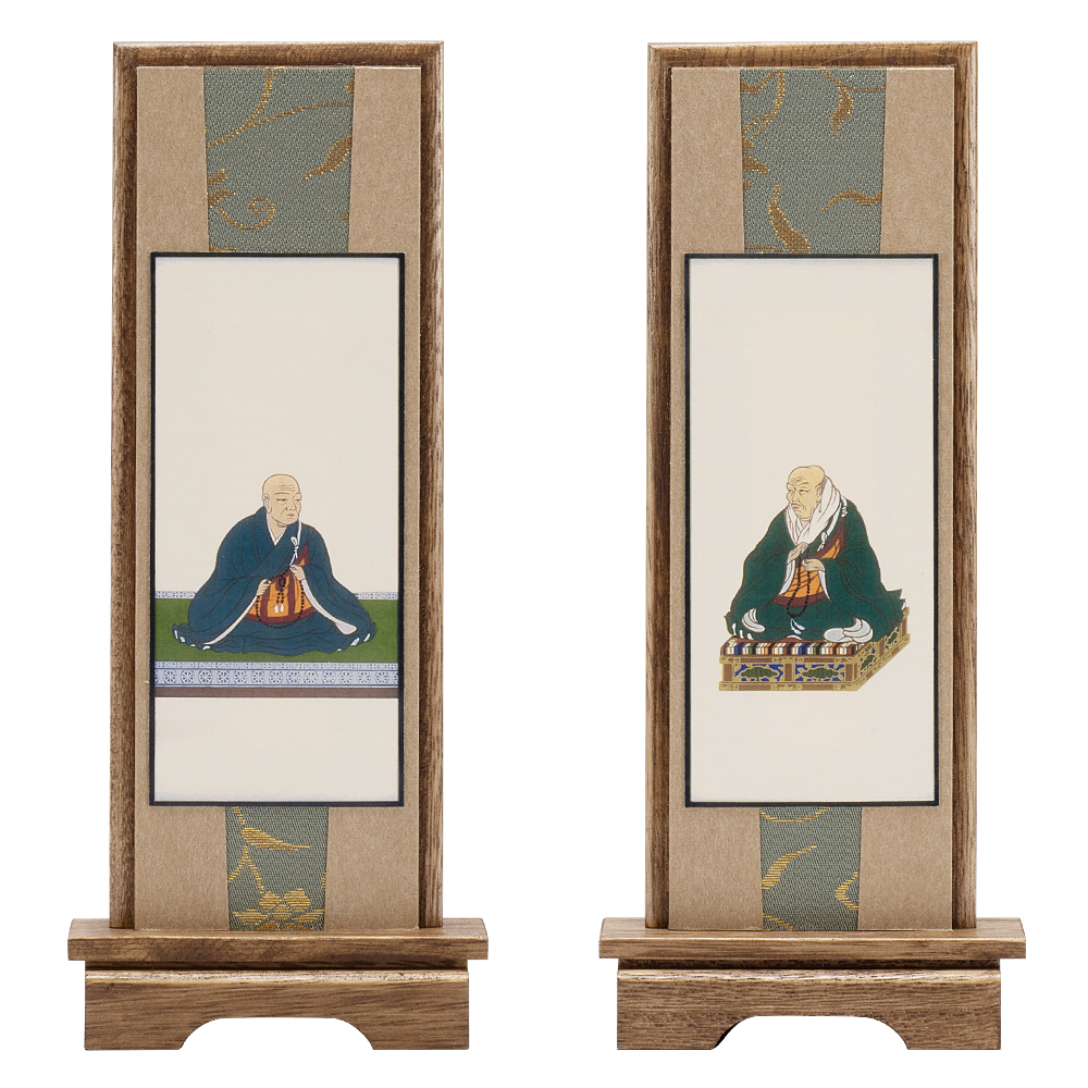 スタンド掛軸 浄土真宗本願寺派の脇掛 親鸞聖人・蓮如上人 | 仏壇