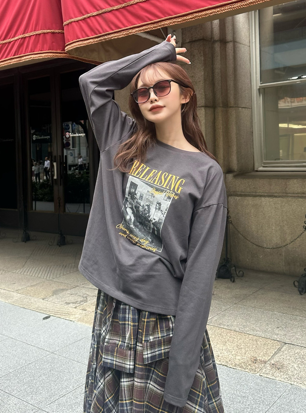 バンドプリントロゴロンT[pm510] | レディースファッション通販の