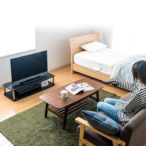 テレビ回転台（幅95cm・二段・木製・大型・32・37・40・42・46・49・50