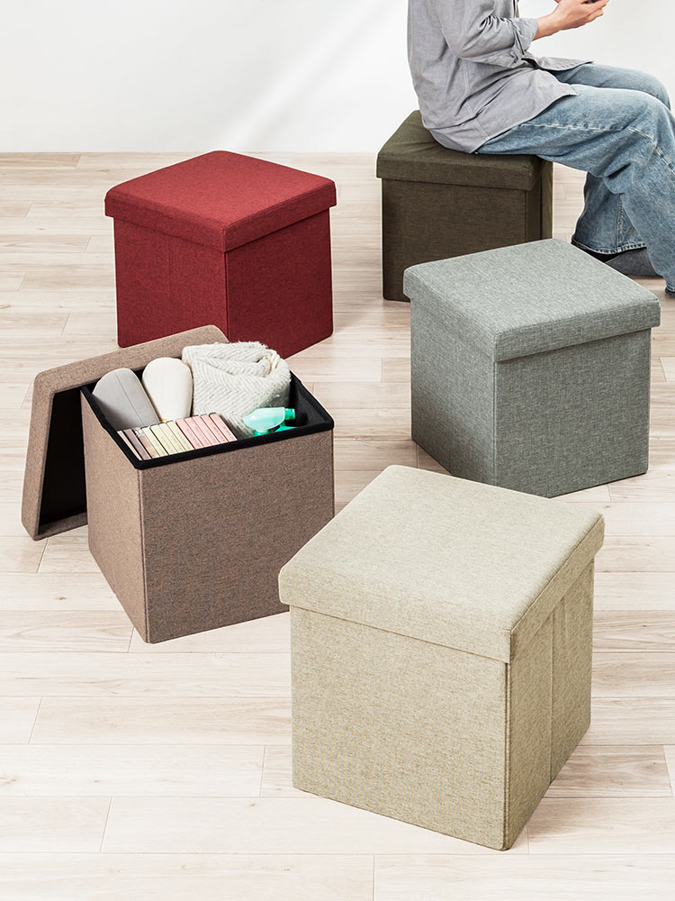 収納スツール（椅子・収納ボックス・折りたたみ・座面取り外し可能