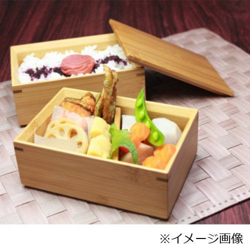 萬洋 弁当箱 スス竹 二段弁当ミニ 600mL｜【ハンズネットストア】