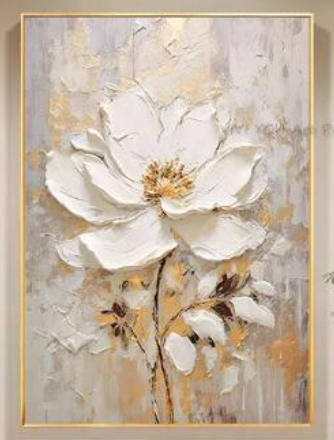 テクスチャーアート キャンバスアート 花 おしゃれ インテリア | iichi