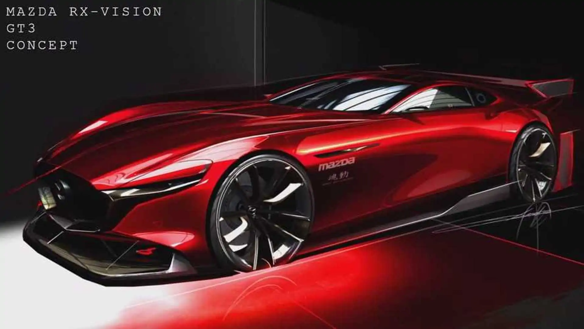 Mazda RX-Vision GT3 Concept Looks Slick In Official Teaser Sketch