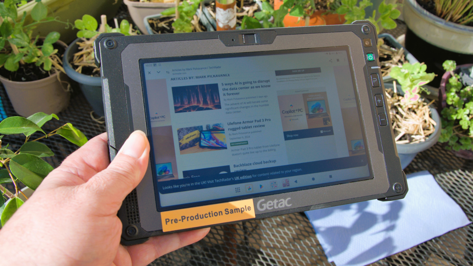Hands on: Getac ZX80 Rugged Android Tablet | TechRadar