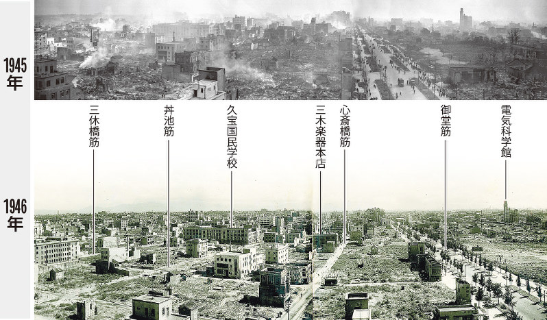 大阪大空襲：直後から1年の市街 米軍の写真500枚発見 | 毎日新聞