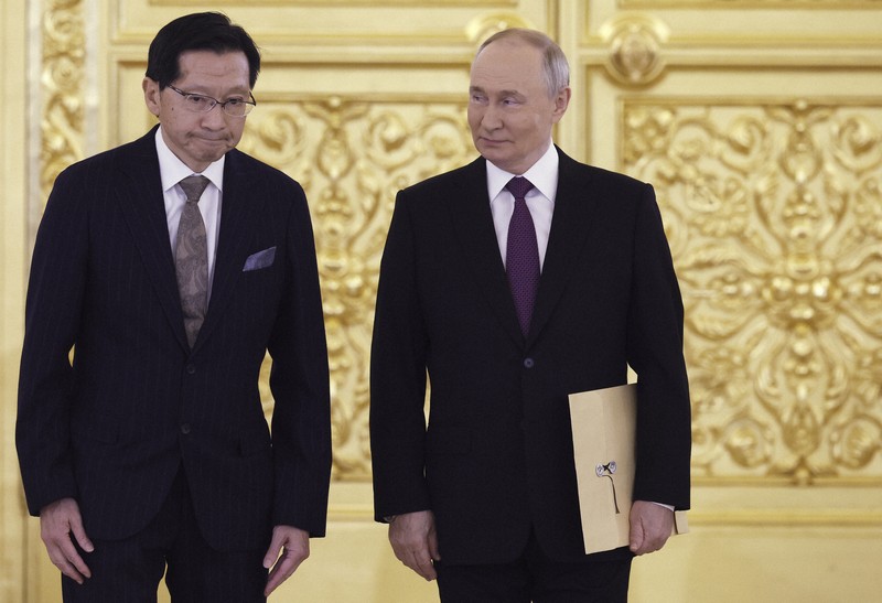 プーチン氏「非友好国との対立目指していない」 日本など新任大使に