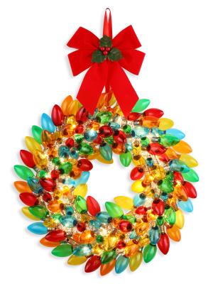 Mr. Christmas LED Nostalgic Bulb Wreath on SALE | Saks OFF 5TH